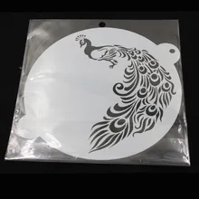 1 шт. прозрачный пластиковый трафарет торт Павлин Дизайн для украшения торта капучино украшения мусс CakeTools