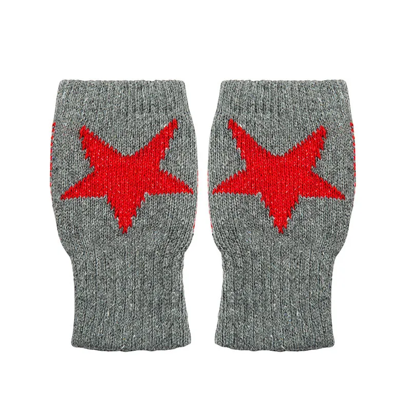 

SIMPLESHOW Women's Fingerless Knit Cashmere Gloves Half Finger Wrist Protection wool Mittens Autumn And Winter Warm Gloves