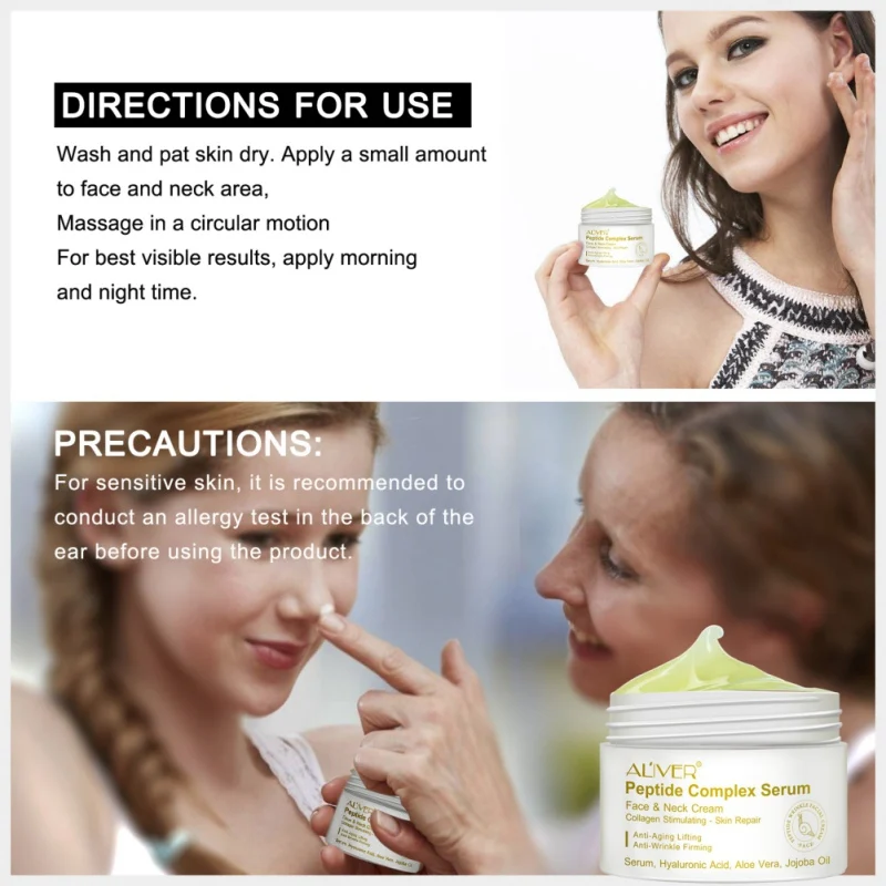 Polypeptide Essence Cream Moisturizing Firming Skin Lighten Fine Lines Anti-Wrinkle Anti-Aging Face Serum Long Lasting