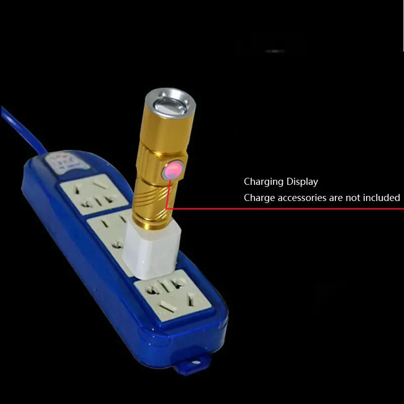 Портативный USB фонарик миниатюрный перезаряжаемый с зарядкой фонафонарь CREE XPE
