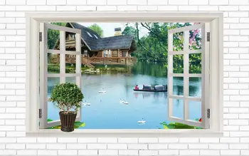 

vintage style curtains customize landscape curtains for living room Bedroom hotel window curtains