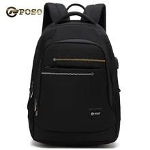 POSO Новая мода 15 дюймов внешний USB интерфейс, сумка для ноутбука, Бизнес посылка сумка для ноутбука рюкзак