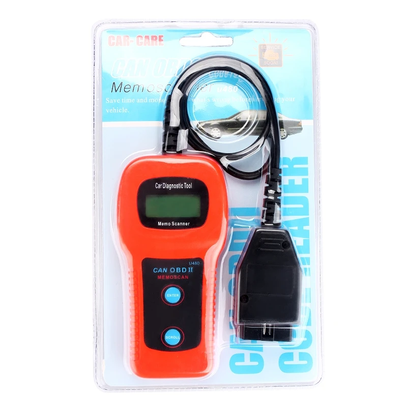 1 шт. Универсальный Автомобильный OBD2 сканер U480 ODB2 считыватель кодов двигателя