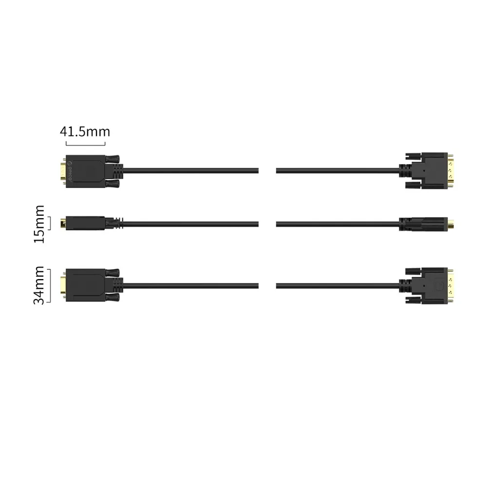 Настольный дисплей ORICO DVI в VGA 1080P 60 Гц видео 1/2/3/5 м расширение кабель Мама папа для