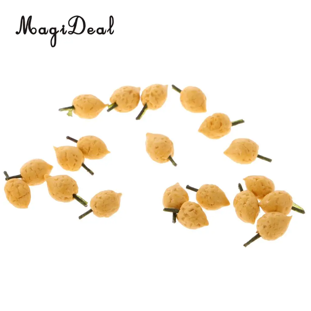 10 Pieces 1:12 Scale Dollhouse Fruit Food Miniature Mini Lemon Apples Cherry for Restaurant Kitchen Decor Pretend Play Toys