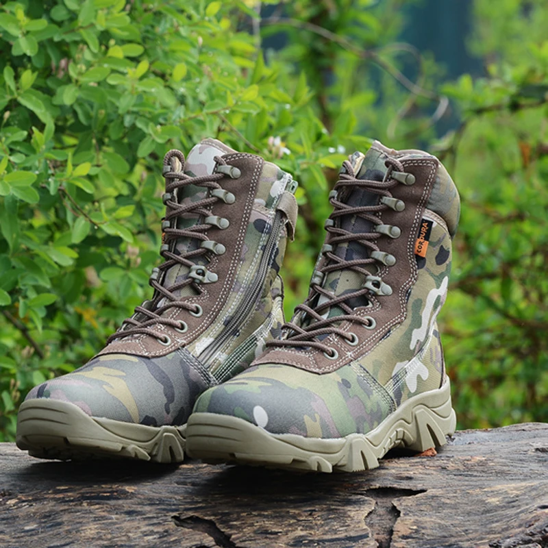  New Men Tactical Boot Army Boots Men's Military Desert Waterproof Work Safety Shoes Climbing Sport 