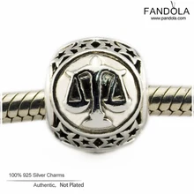 Бусины с созвездием 925 стерлингового серебра Libra Шарм в форме звезды бусины для изготовления ювелирных изделий Подходит талисманы браслет Berloque