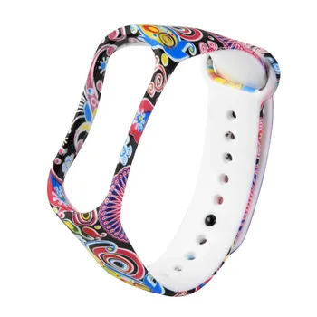 

Stylish Color Painting Pattern Premium Silicone Smart Watch Strap Length 240MM Watch Wrist Accessories For XiaoMi Band 3