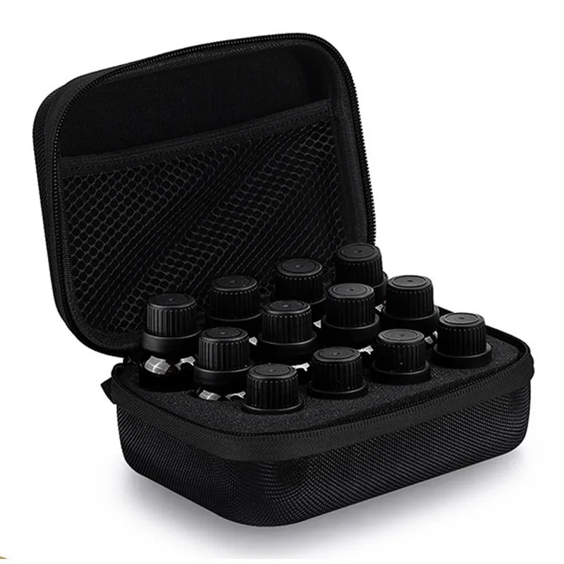 

12 Compartment Essential Oil Bottles Storage Case Carrying Bag For 5ML 10ML 15ML Oil Bottles Travel Supplies