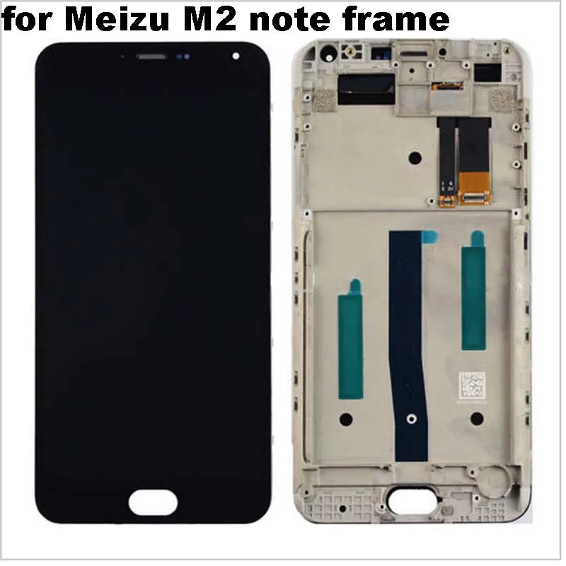 

5.5" Lcd display+Touch panel screen digitizer +Frame assembly repair parts for Meizu M2 Note Meilan m2 note 2 meiblue Note2 M571