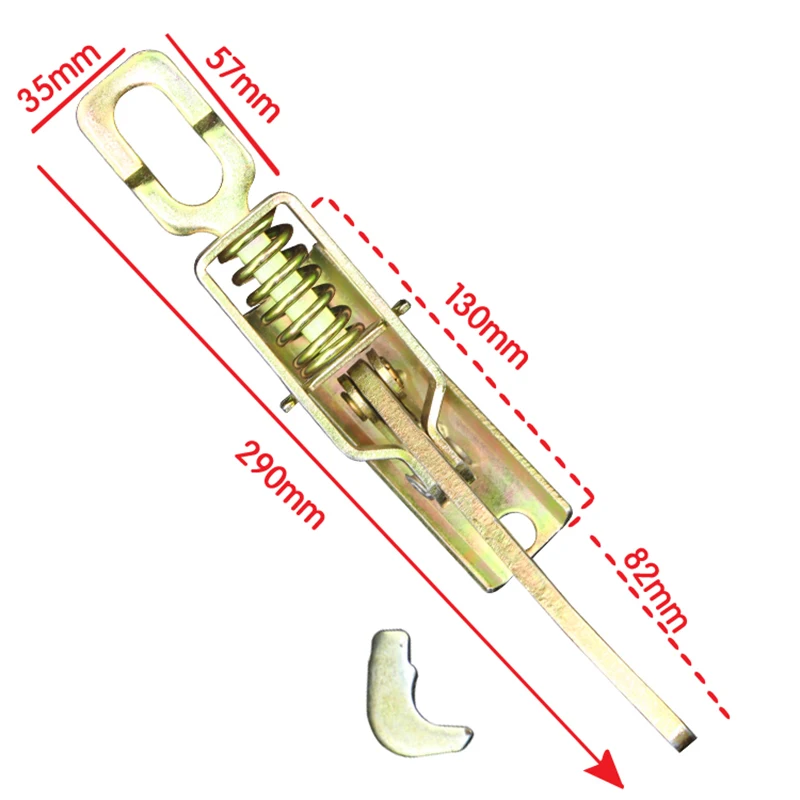 1 шт., тяжелый металл, засов, оснастка, защелка, механическая Пряжка, отсек для грузовика, пружинный крюк, забор, наполовину висящая Пряжка для пикапа