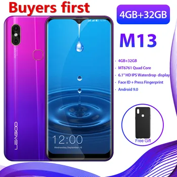 

2019 new LEAGOO Android 9.0 19:9 6.1"FHD smartphone 4GB RAM 32GB ROM MT6761 Quad Core 4G Waterdrop OTG Mobile Phone PK Y8