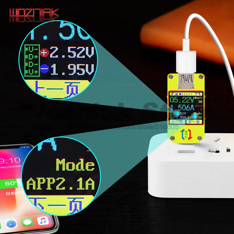 UM34 UM34C Для APP USB 3,0 Тип-C DC Вольтметр Амперметр Напряжение измеритель тока, для батареи зарядки измерения Кабельный тестер сопротивления