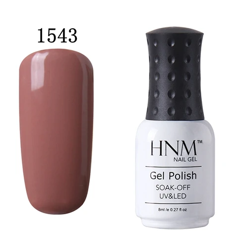 HNM 8 мл УФ гель лак для ногтей, Гелевый лак Полупостоянный Soak Off ногтей гель для ногтей База Top Coat гель лак - Цвет: 1543