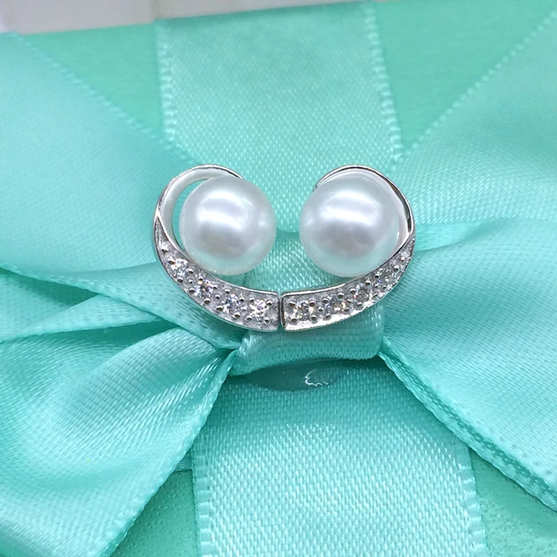 sinya s925 sterling silver stud earring freshwater pearls earring for women TZ0036 (8)