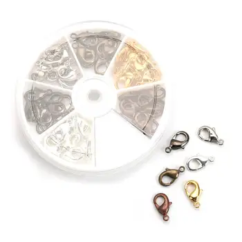 

Foreen Box Copper Lobster Clasp Findings Mixed DIY Fashion Jewelry Findings 15mm( 5/8") x 9mm( 3/8"), 1 Box (Approx 60 PCs/Box)