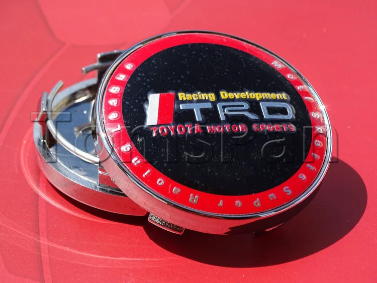 High quality 4pcs/lot 60mm ABS plating TRD auto Car Wheel Center cover