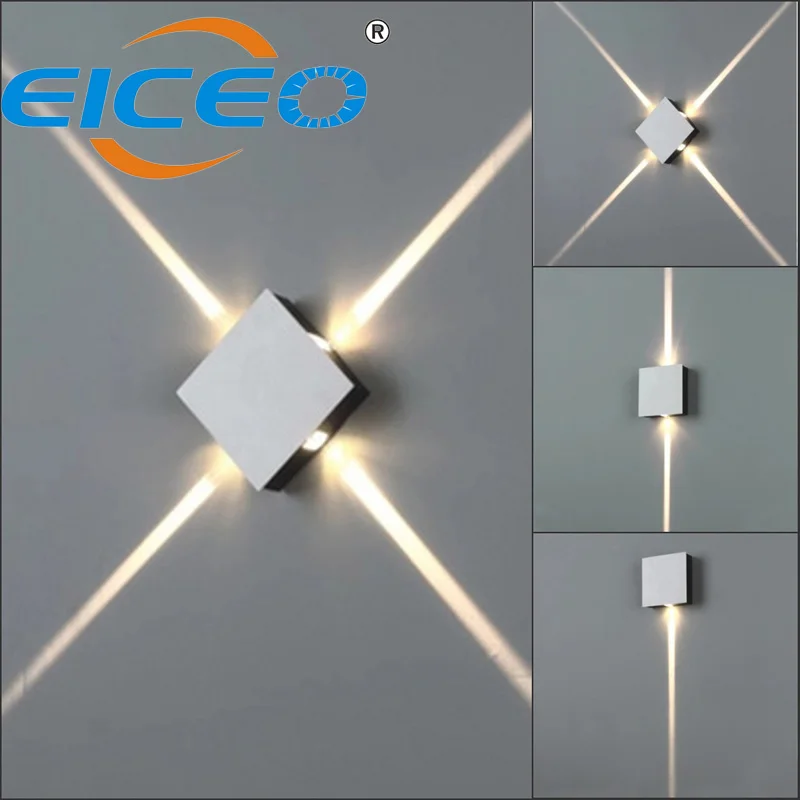 Us 29 0 Modern Led Wall Lamp Surface Mounted Up And Down Four Side Lighting Hotel Ktv Square Round Light Indoor Effect In Us 29 0 Modern Led Wall Lamp Surface Mounted Up And Down Four Side Lighting Hotel Ktv Square Round Light Indoor Effect In