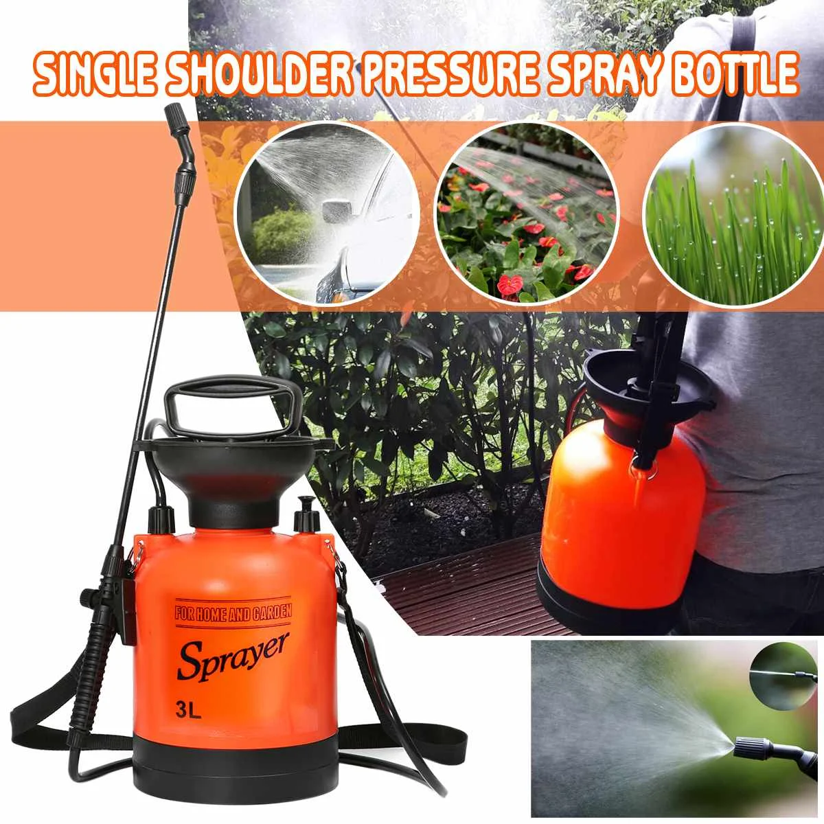 

Garden Sprayer Air Pressure Type with Shoulder Strap for Agricultural Gardening Tool Use Garden Pressure Sprayer 0.8 Gallon