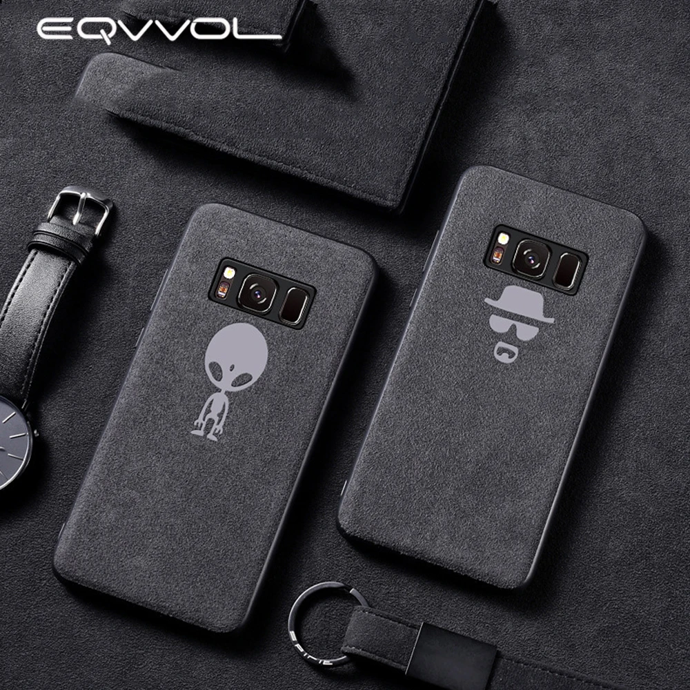 Eqvvol Luxury Alcantara Fur Phone Case For Samsung S9 S8 Plus Note 8 9 Car Leather Cover Galaxy S7 Edge Ultra thin Cases |