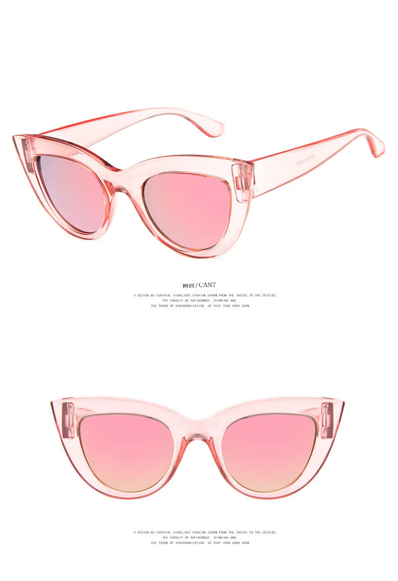 FOOSCK Роскошные милые сексуальные солнцезащитные очки кошачий глаз женские брендовые дизайнерские солнцезащитные очки унисекс ретро очки для женщин
