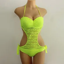 

One piece swimwear women bathing suits beachwear crochet vintage swimsuit Bikinis Sexy biquini Push Up Bikini maillot de bain