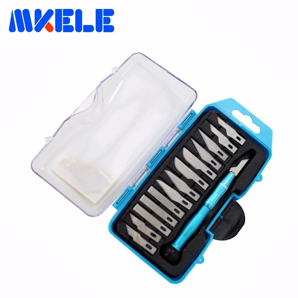 13pcs Blades/Set Mini Portable Gravers Wood Carving Hobby DIY Engraving Cutting Sculpture PCB Circuit Board Repair Multi Knife