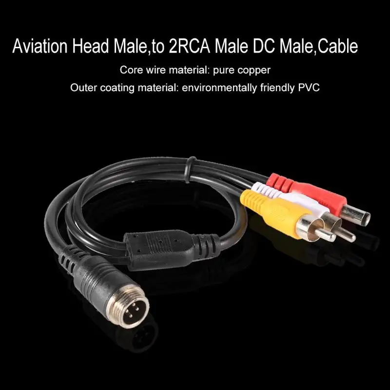 4Pin авиационная Головка Штекер 2RCA мужской DC Мужской удлинитель адаптер для CCTV камеры безопасности DVR микрофон