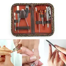 10 шт педикюр/Маникюрный набор кусачки для снятия кутикулы набор для ухода за ногтями