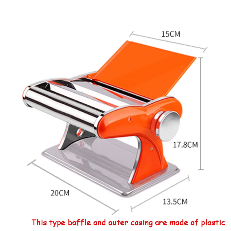 Бытовая ручная машина для приготовления лапши, пельменей, машина для размешивания, ручная коленчатая многофункциональная машина для макаронных изделий из нержавеющей стали - Цвет: Оранжевый