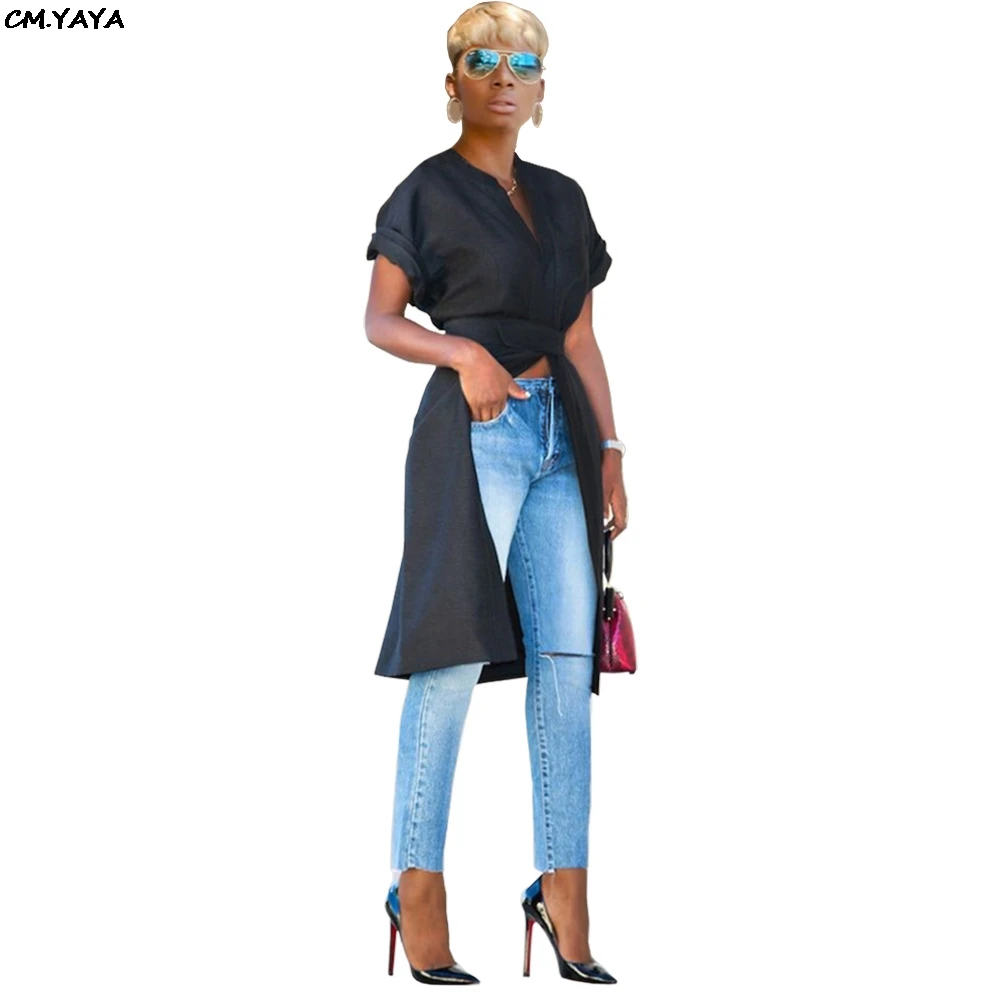 

2019 women summer short sleeve with high waist sashes knee length dress classic fashion blouses and shirts dresses GLASL6161