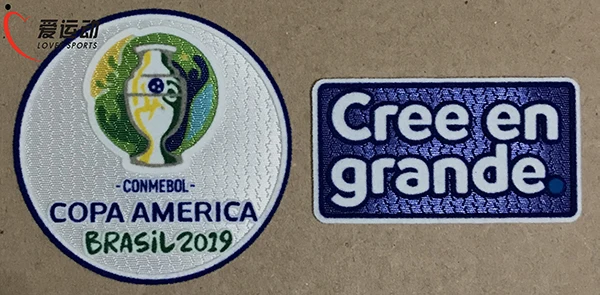 2019 Бразилия COPA Америка футбольный набор патчей Железный На Аутентичные патчи