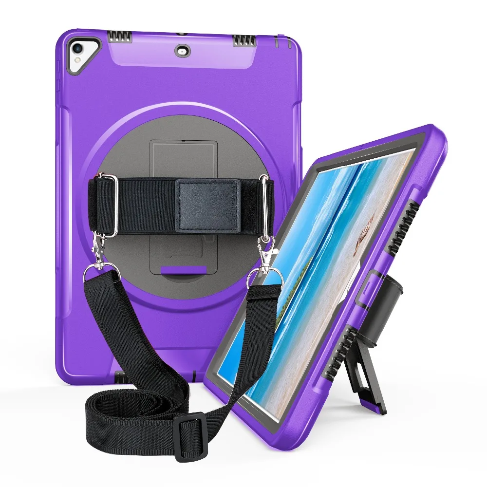 

Miesherk Case for iPad Pro 10.5 Child Proof Tablet Cooling Fundas Case with 360 Degree Rotation Hand Strap and Shoulder Strap