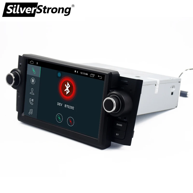 Excellent SilverStrong Car Multimedia player GPS Android9.0 Car Radio 1 Din DVD For Fiat/Grande/Punto/Linea 2007-2012 Radio FM steering 2