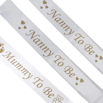 

Sash Mom Mummy TO BE Nanny TO BE White Satin Sash Event & Party Supplies New Party Supplies