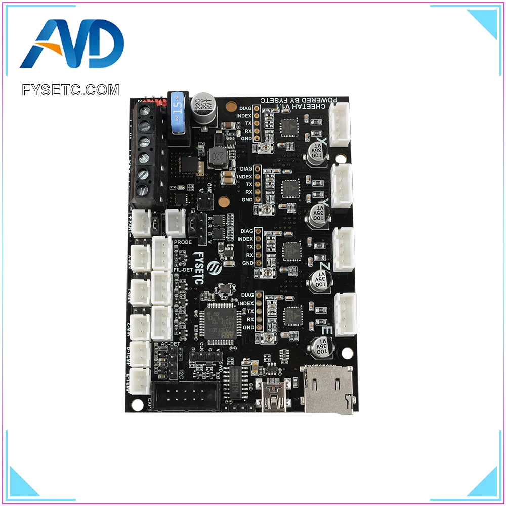 Cheetah 32bit Board TMC2209 TMC2208 UART бесшумная плата Marlin 2 0 SKR mini E3 для CR10 Ender 3 Pro 5|Детали и