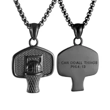 Фото - HZMAN Basketball Backboard Basketball Rim Stainless Steel Pendant I CAN DO All Things Strength Bible Verse Necklace various three hundred things a bright boy can do