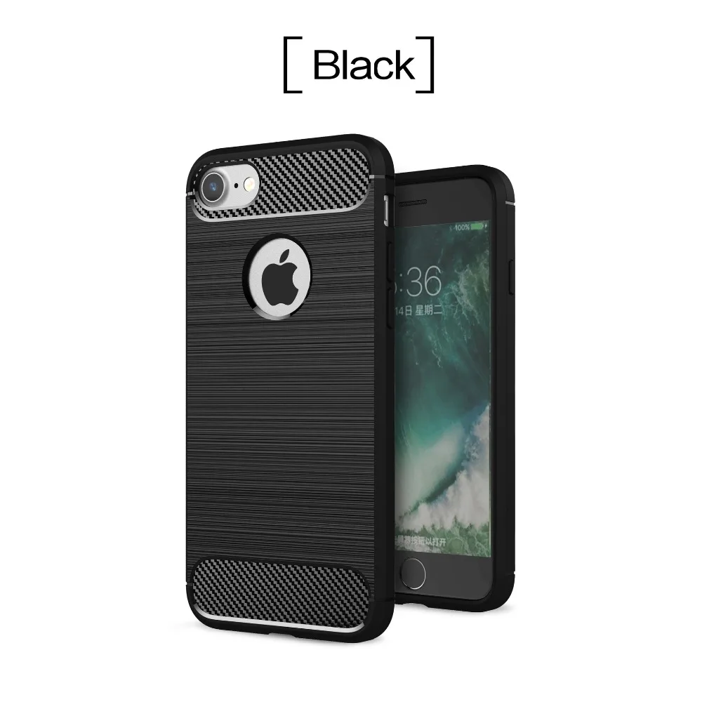 

100pcs DHL Carbon Fiber Soft TPU Phone Cover Case for iPhone 11 Pro Max 6 6s 7 plus 8 Plus X XS MAX XR Anti-Scratch Case