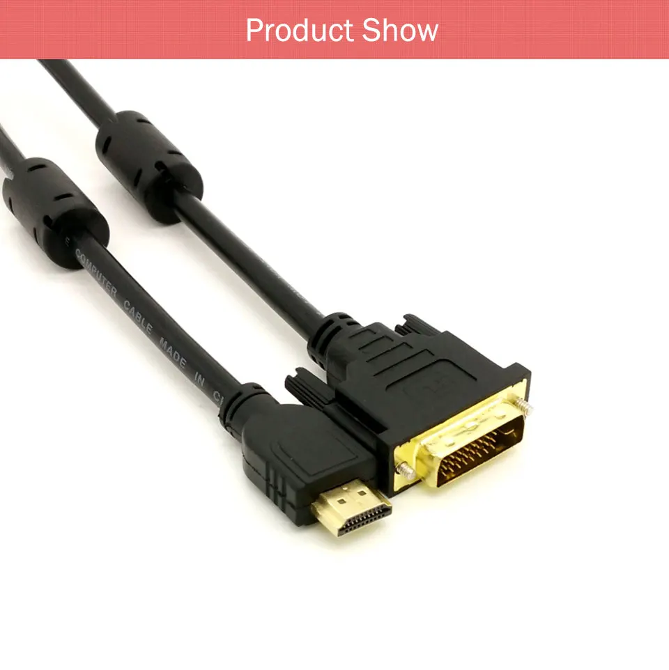 High Speed HDMI to DVI 24 + 1 pin Male to Male Adapter Converter hdmi 3D cable 1080P to Computer XBOX DVD HDTV LCD Cable (3)