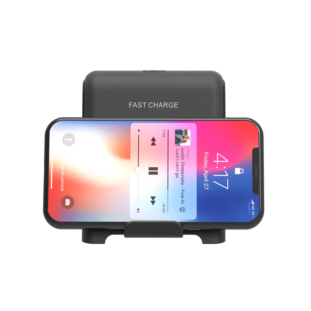 Мини bluetooth динамик переносное Беспроводное зарядное устройство для iPhone XS MAX XR X 8