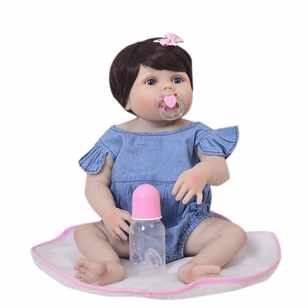 

Bebes Reborn Doll 23'' 57cm Soft Silicone Reborn Baby Dolls Adorable Lifelike Girl Princess Kids Toy