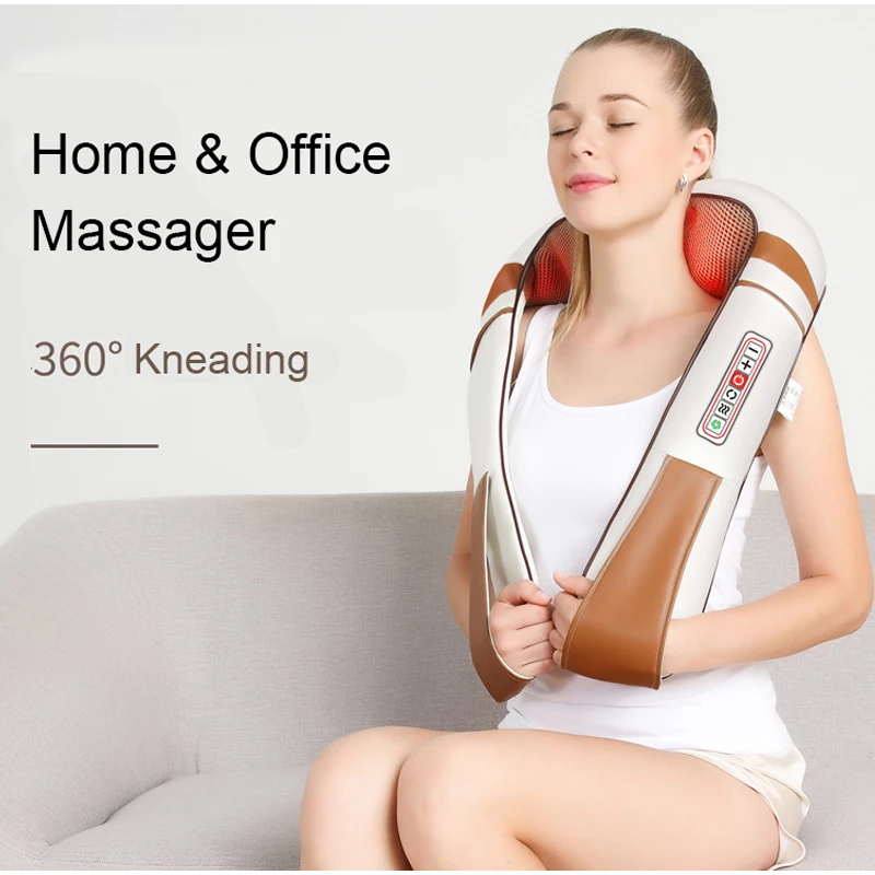 

Massager Electrical Shiatsu Massager Back Neck Shoulder Full Body Massager Home/Car U Shape Infrared Heated Kneading Massagem
