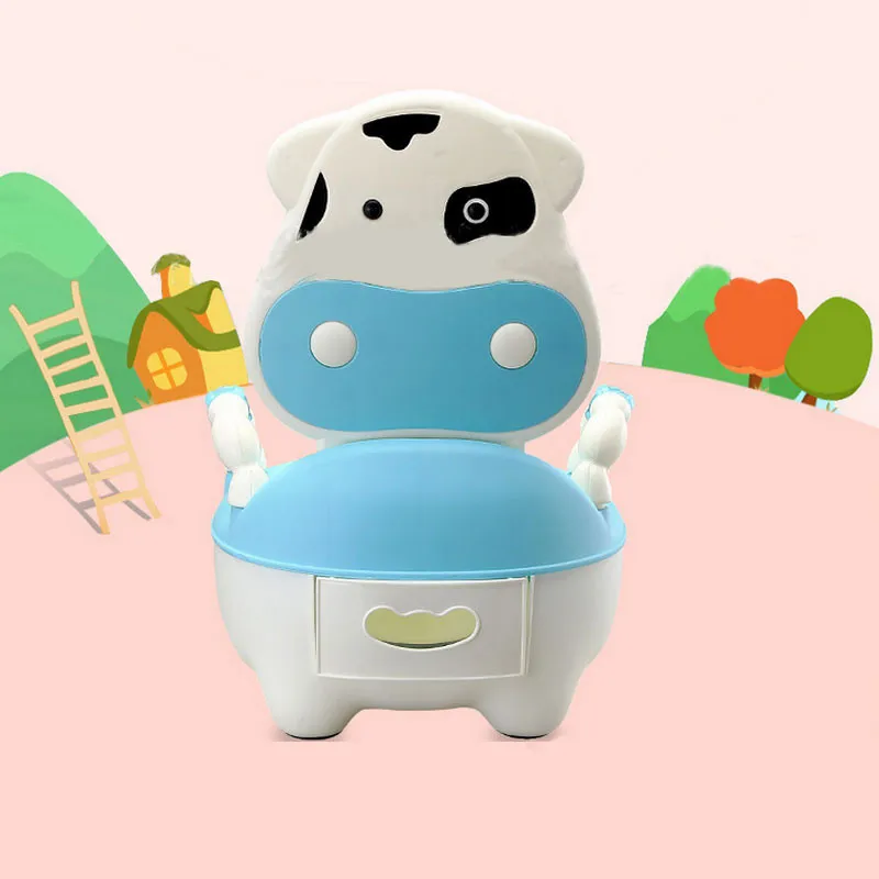 

2 colors wonderful baby seat toilet comfortable convenient cows drawer potty trainer plastic small infants for young children
