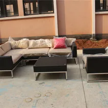 Торговая гарантия алюминиевая мебель для веранды диван из ротанга открытый модульный диван для продажи