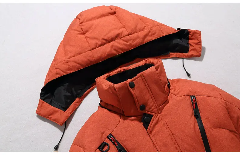 Высокое качество зимние теплые плотные пальто на молнии мужские парки с капюшоном повседневные мужские тонкие многоцветные куртки с карманами