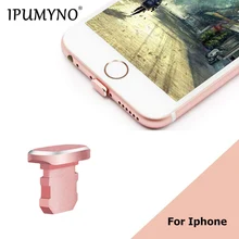 Пылезащитный Разъем IPUMYNO из алюминиевого сплава для зарядки мобильного телефона, заглушка для Apple IPhone 5 5S 6 6s 7 7 s 8 X Plus, металлическая пыль