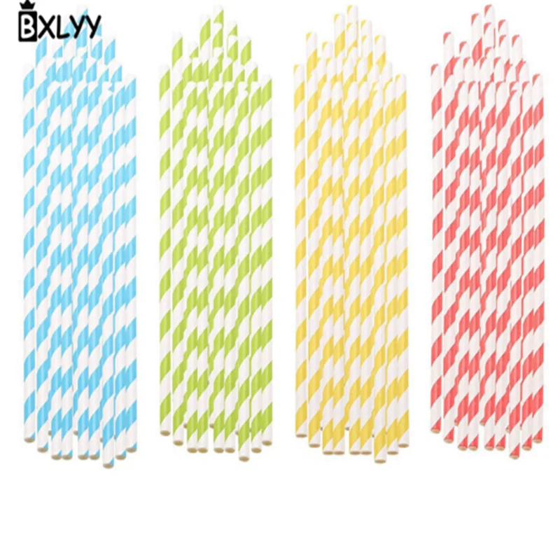 BXLYY новые цветные бумажные соломинки экологически чистые разлагаемые сделай сам