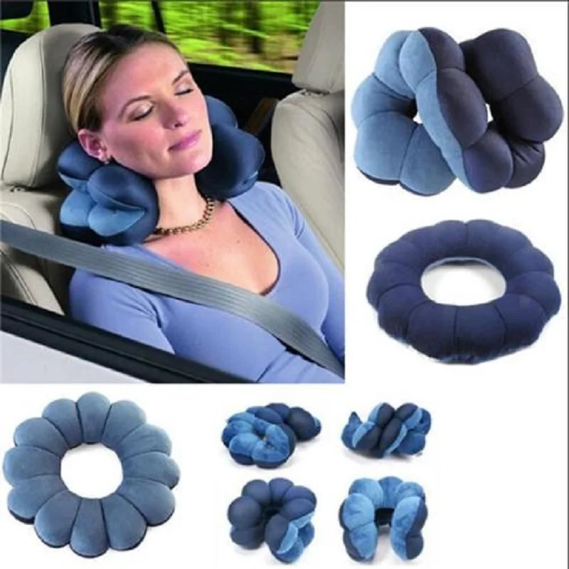 Hot Total Pillow Comfort Plum Blossom Shape Cushion Office Travel Twist Neck Back Head Protetor