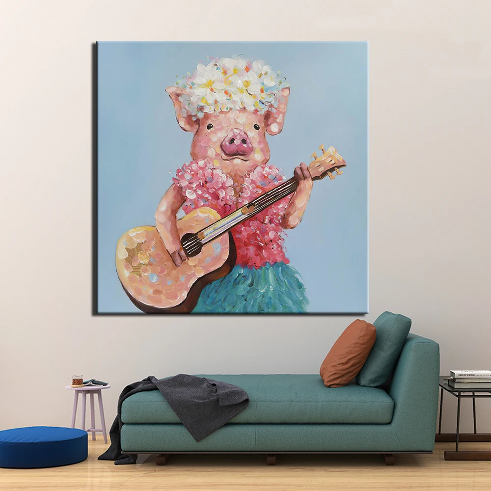 

Wall Art Modular Canvas HD Prints Posters Home Decor Pictures 1 Piece Abstract pig Art Paintings Framework