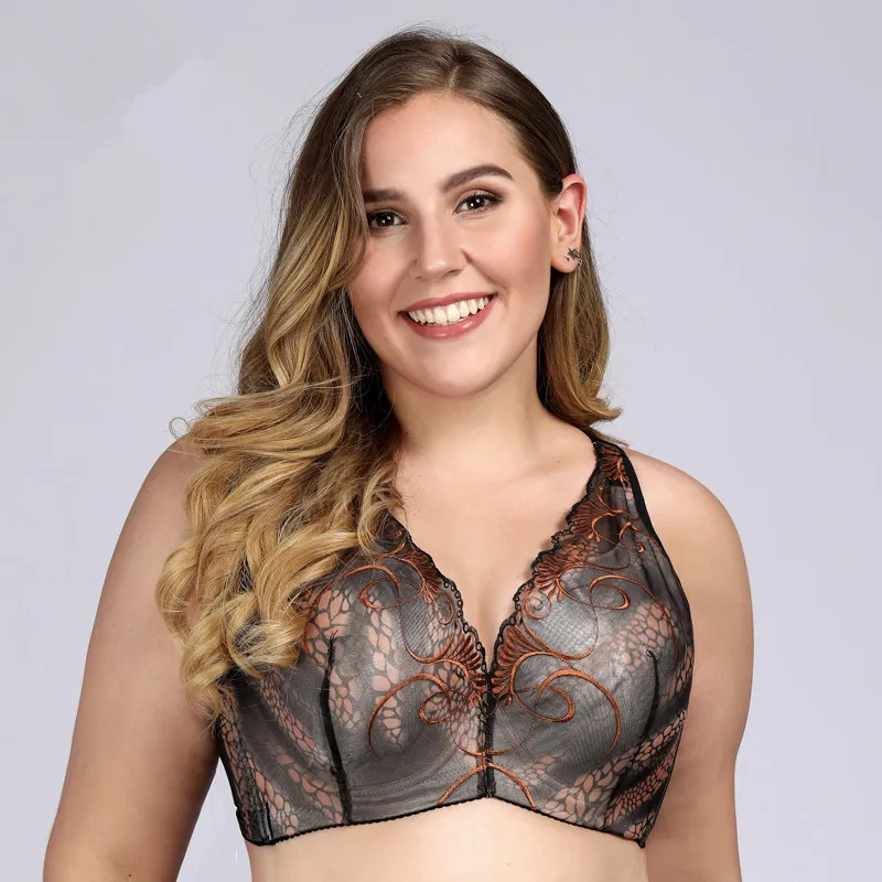 

Sexy Thin Full Cup Bras Push Up Plus Size Leopard Big Breasts Bras 70 75 36 85 90 42 44 105 C D E F G H I J Free Shipping